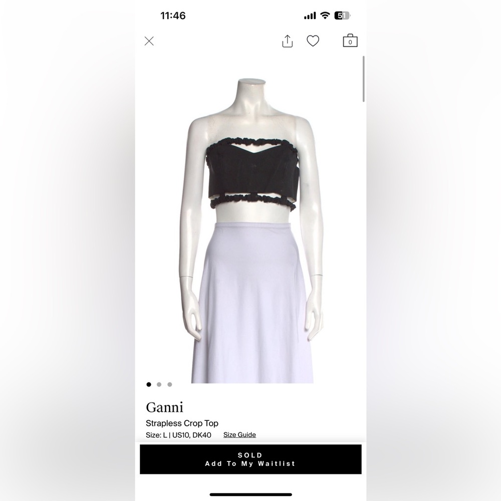Ganni Black Top